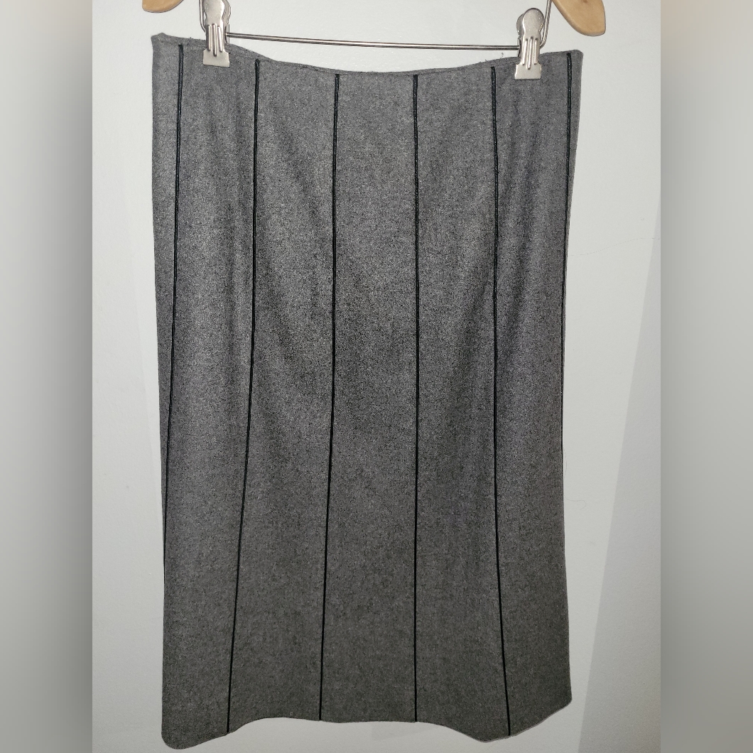 Celine France Graywoolcashmerealinepencilbusinessofficecareer Midiskirt Eu38/Us4